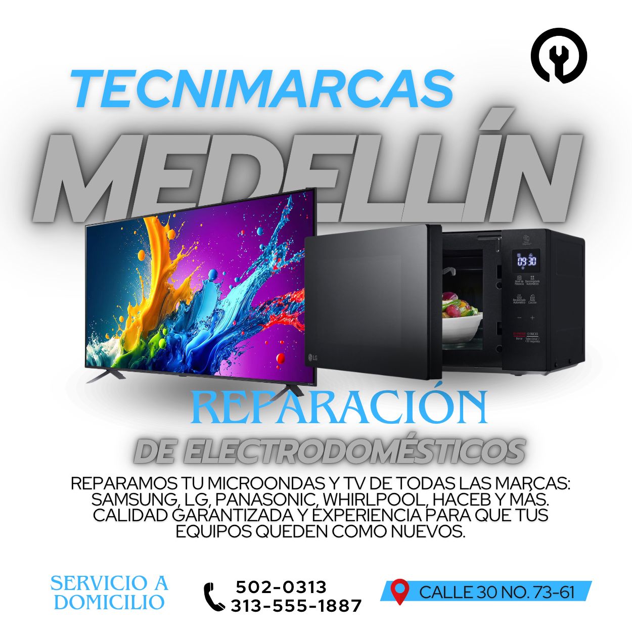 Reparación electrodomésticos Medellín Tecnimarcas