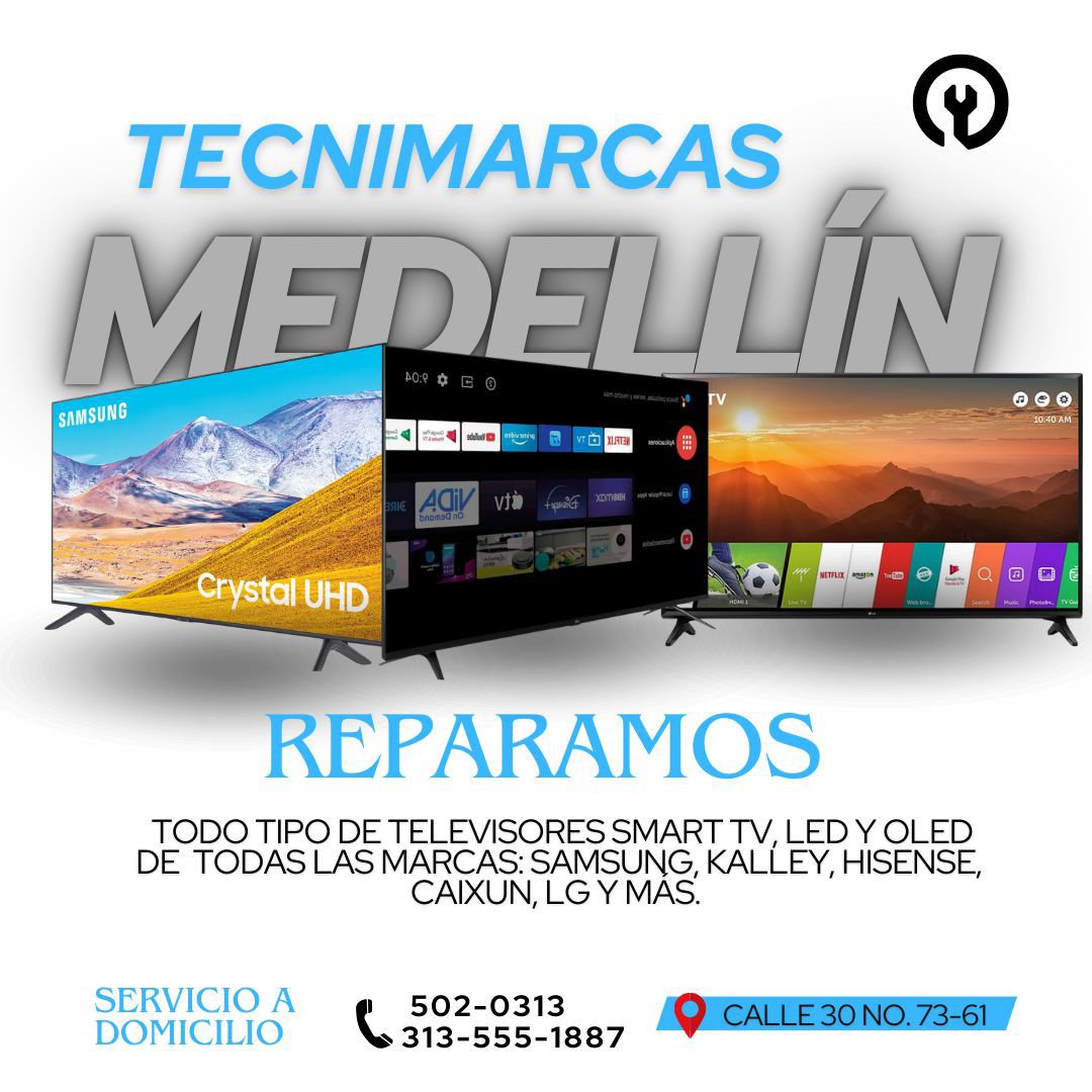 Reparación televisores LED Smart TV OLED Medellín